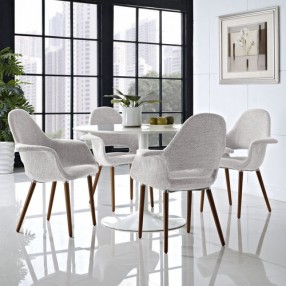 Modway Taupe Dining Armchair Set of 4