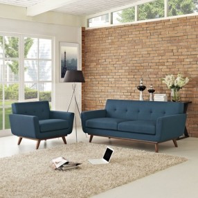 Modway Engage Armchair and Loveseat Set of 2