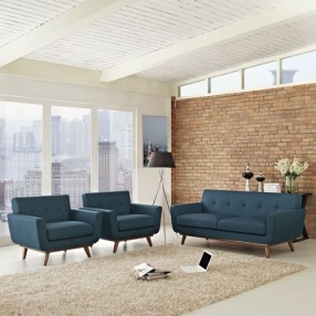 Modway Engage Armchairs and Loveseat Set of 3