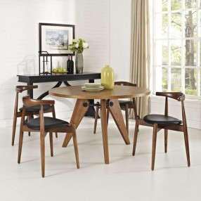 Modway Stalwart Dining Chairs and Table Set of 5