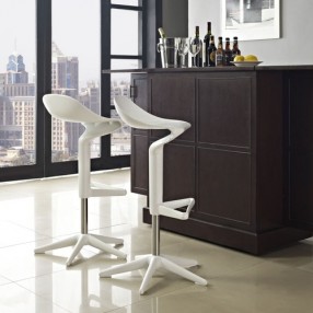 Modway Flare Bar Stool in White
