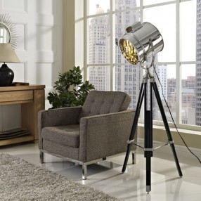 Modway Beacon Floor Lamp in Black