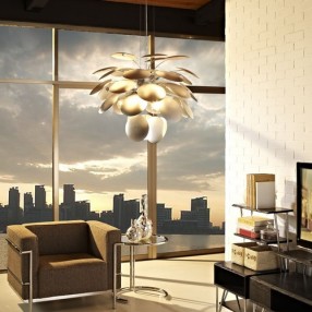 Modway Bloom Pendant Light in Silver