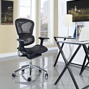 Modway Lift Mid Back Office Chair in Black