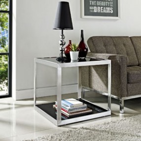 Modway Open Box Side Table in Black