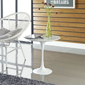 Modway Lippa 20" Side Table in White