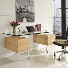 Modway Hypercube Desk in Natural