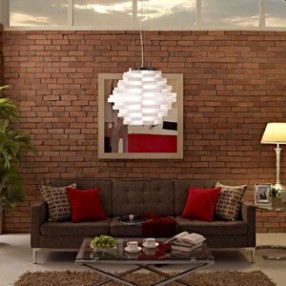 Modway Loop Pendant Light in White