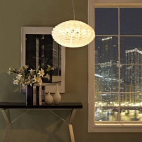 Modway Shine Pendant Light in White