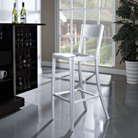 Modway Milan Bar Stool in Silver