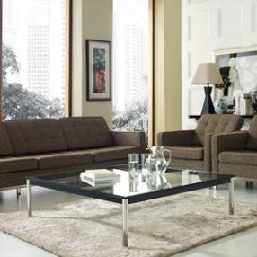 Modway Charles Square Coffee Table in Black