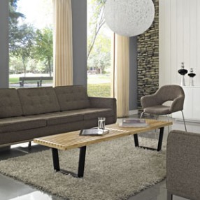 Modway Sauna 6' Bench in Natural