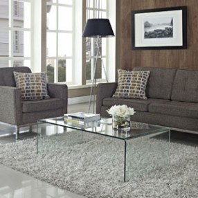 Modway Transparent Coffee Table in Clear
