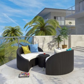 Modway Magatama 3 Piece Chaise