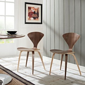 Modway Vortex Dining Side Chair in Dark Walnut