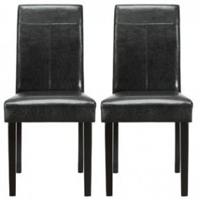 Modway Compass Dining Chairs Set of 2 in Black