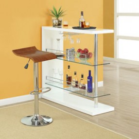 Modway Bentwood Bar Stools Set of 2 in Oak