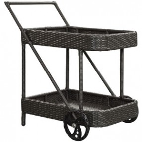 Modway Replenish Beverage Cart in Espresso