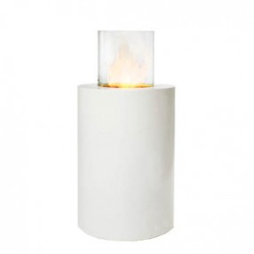 Fireside America Solo Concrete Round Pedestal With Glass Cylinder