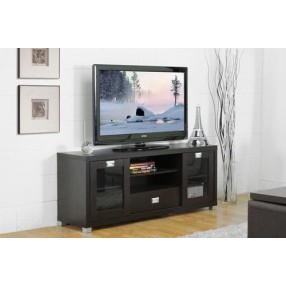 Baxton Studio Matlock Modern TV Stand W/ Glass Doors
