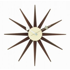 Stilnovo George Nelson Sunburst Clock - Walnut