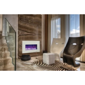 Amantii Insert 30" Electric Fireplace-40" x 26" Black or White Glass Surround