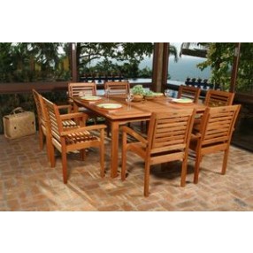 International Home Miami Amazonia Nine Piece Milano Square Set