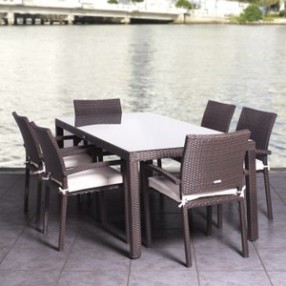 International Home Miami Atlantic Liberty Seven Piece Dining Set