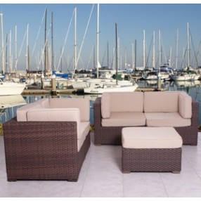 International Home Miami Atlantic Nice Sectional Deluxe Six Piece Set