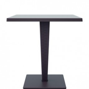 Riva Werzalit Top Square Dining Table Brown 27.5 inch - Front