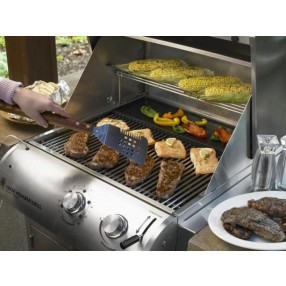 Outdoor Greatroom Company 24" Gas Grill with Cabinet in Stainless Steel - Lifestyle