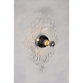 Stilnovo Large Acrylic Baroque Reflection Sconce-Clear