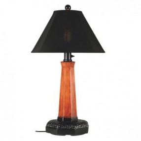 Patio Concepts Manhattan 35" Outdoor Table Lamp with Black Sunbrella Shade