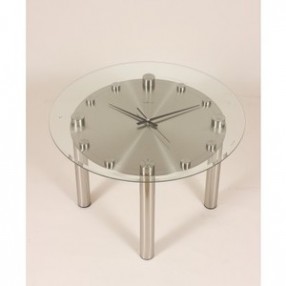 Stilnovo  Tisch Coffee Table Clock - Glass/Silver