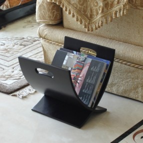 Oceanstar Contemporary Espresso Magazine Rack - Lifestyle