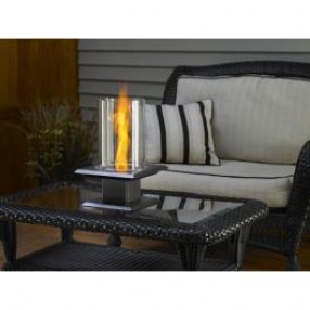 Outdoor Greatroom Company Allure Fire Pit - Venturi Flame - Silver Vein - Lifestyle