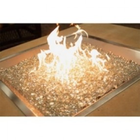 Outdoor Greatroom Company 24" x 24" Square Fire Pit Burner - Lit