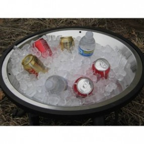 Outdoor Greatroom Company Stainless Steel Bowl for Center of Fire Pit Table