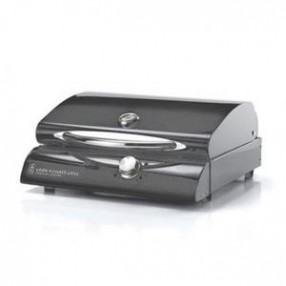 Outdoor Greatroom Company 20" Electric Grill in Charcoal Grey with 1 Knob - Front Side Angle