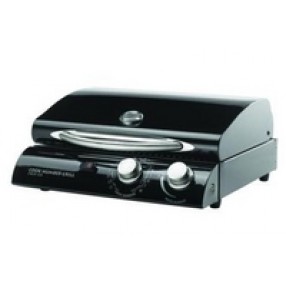 Outdoor Greatroom Company Portable 20" Convection GAS Grill in Black Porcelain - Front Side Angle
