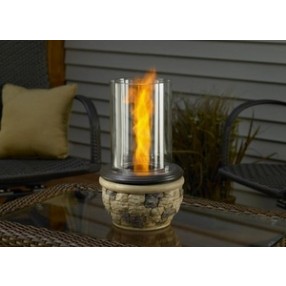 Outdoor Greatroom Company Ledgestone Fire Pit - Venturi Flame - Lifestyle