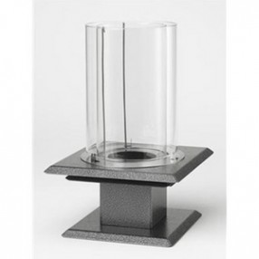 Outdoor Greatroom Company Optional 2nd (Outer) Glass Cylinder & Clips for all Swirl Fire Table Top Fire Pits - Angle