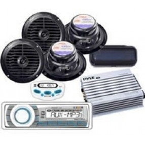 Outdoor Greatroom Company MP3 / Radio - Wired to 4 Speakers - Angle