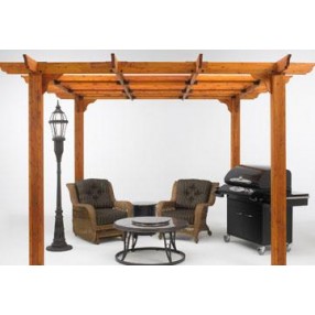 Outdoor Greatroom Company Sierra 10 Pergola - Redwood - Lifestyle
