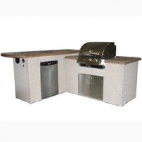 Outdoor Greatroom Company St. Anthony "L" Shaped Outdoor Kitchen - Lifestyle