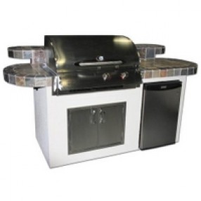 Outdoor Greatroom Company St. Martin Outdoor Kitchen - Front Side Angle