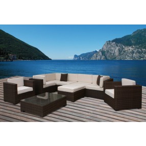International Home Miami Atlantic Southampton Sectional 9-pc Set