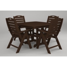 Poly-Wood Nautical 5-Pc. Dining Set in Mahogany