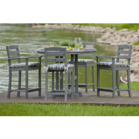 POLYWOOD¨ La Casa CafŽ 5-Piece Counter Set with Cushions