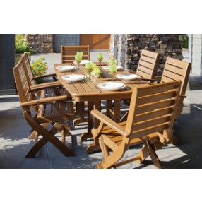 POLYWOOD Signature 7-Piece Dining Set - Lifestyle 